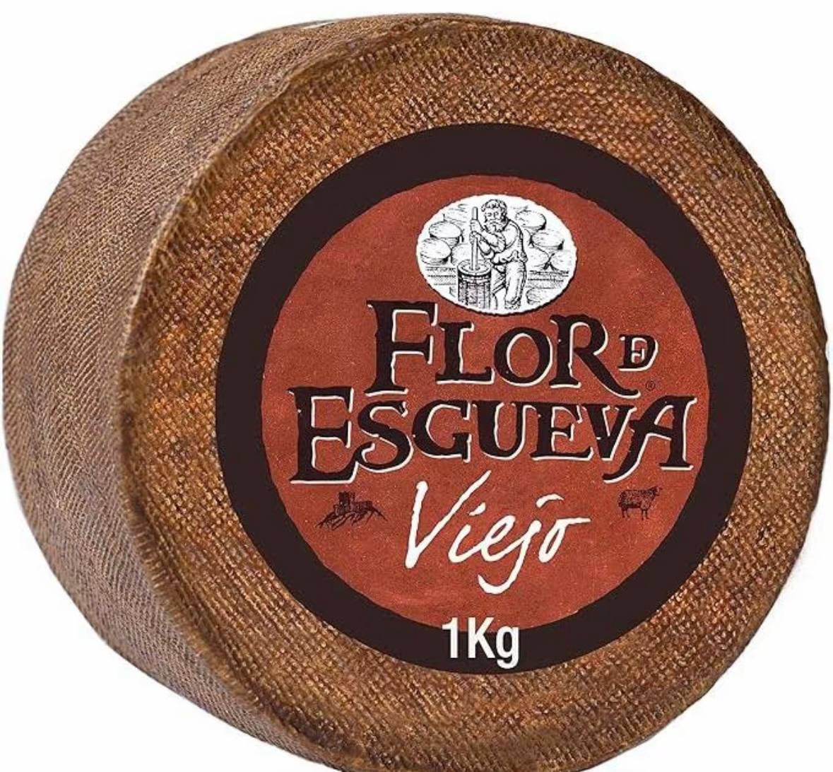 Etiqueta del queso de oveja viejo Flor de Esgueva de 1 kg